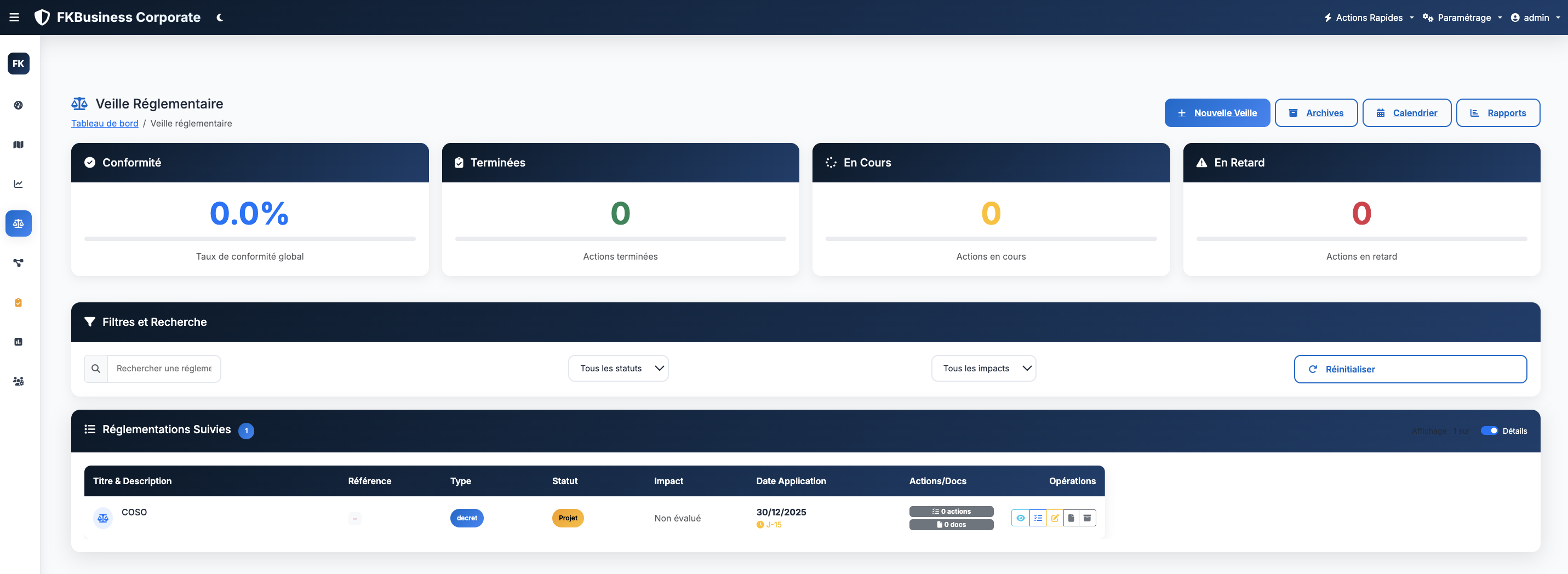 Conformité réglementaire